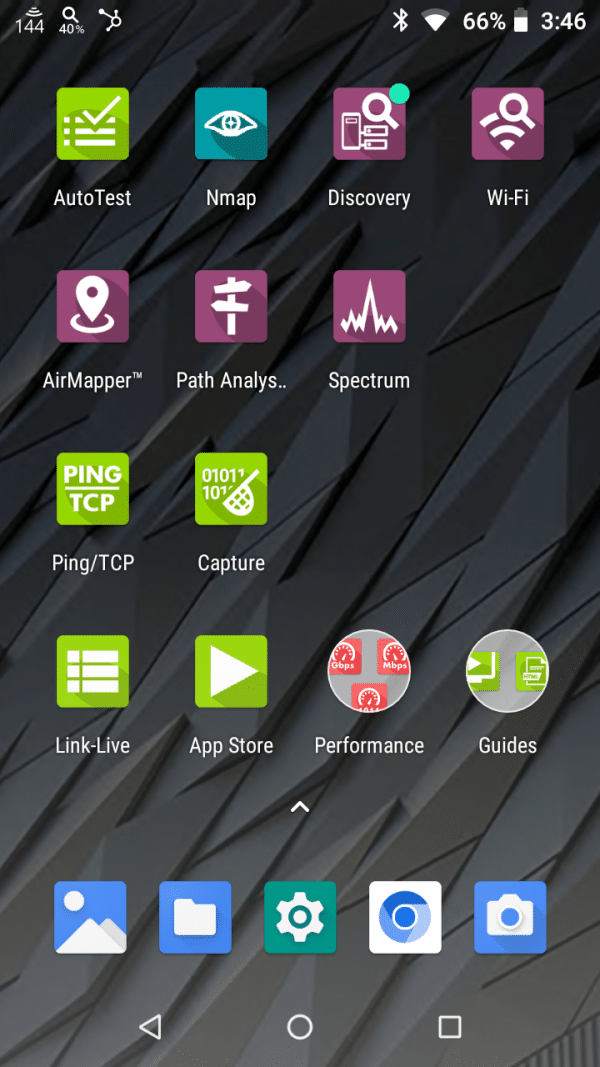 Cyberscope home screen
